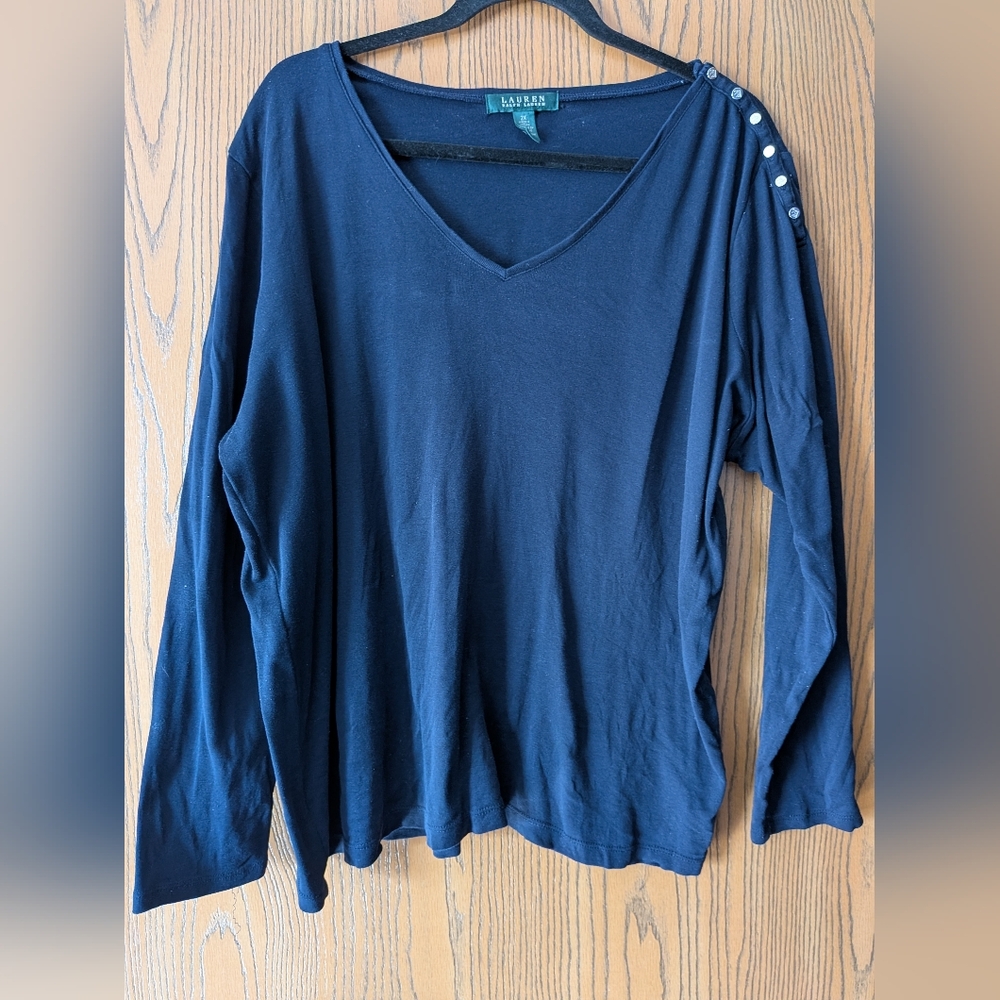 Lauren Navy Sweater | 2X